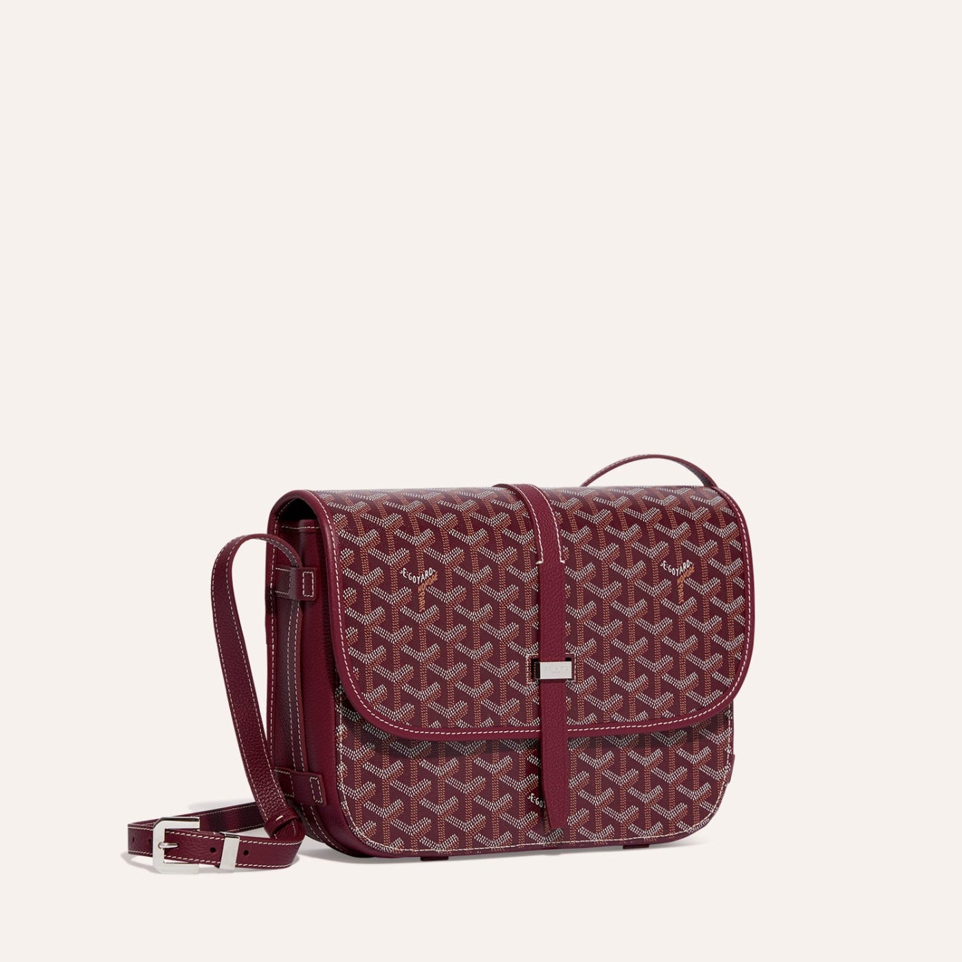 Goyard Belvedere MM Bag Burgundy - Image 1